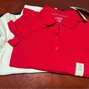 Cat & Jack Bright Red Polo Shirt, White and Navy Polo for Kids